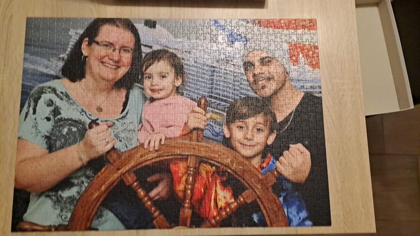 Personalised wooden puzzle photographed by Eva-Marina, who ordered it
